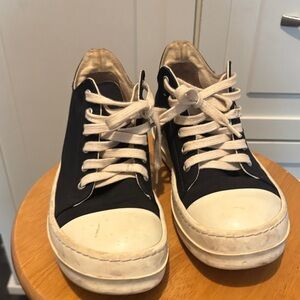 Rick Owens Black and White Men's Shoes
